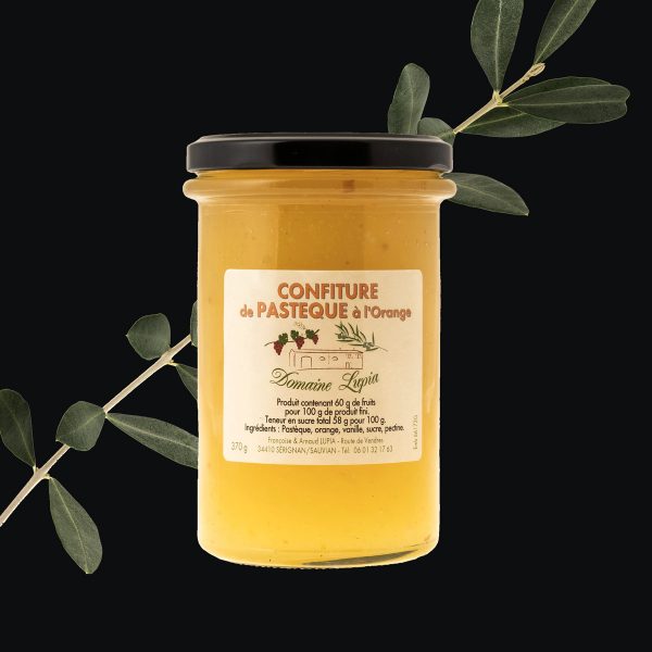 Olives en vente en ligne Confiture de pastèque à l'orange du domaine Lupia