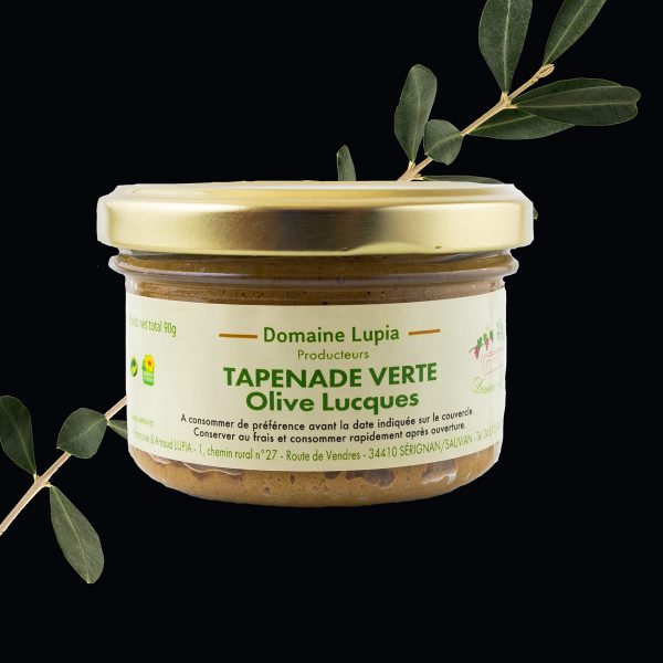 Tapenade verte olive Lucques Béziers du domaine Lupia